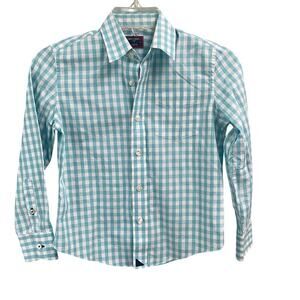Untuckit Boys Size 8 Plaid Button Down Long Sleeve Shirt Preppy Easter Spring